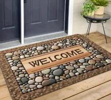 Blessed Inspirational Quote Doormat Anti-Slip Backing Mat Entryway Indoor Rug I AM Blessed Going Out Bless Doormat Home Decor 40cm x 60cm