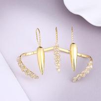 Boho Leaf Zircon Palm Cuff Bracelet Women Accessories Adjustable Fashion Bridal Geometric Hand Bangle Wedding Jewelry Gift auksas