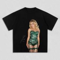 Sabrina Carpenter Graphic T Shirt Retro Pop Star Tour Merch Streetwear Cotton Oversized Tee For Sabrina Carpenter Music Fans S įvairiaspalvis