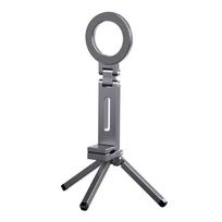 Foldable Magnetic Phone Tripod Holder Adjustable Bracket Desk Phone Clip Bracket  Vlog pilka