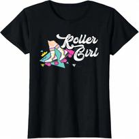 Roller  Vintage Seventies 70's Retro Skating Cute T-Shirt S įvairiaspalvis