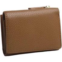 Small Wallet for Women RFID Blocking Genuine Leather Card Holder Minimalist Tri-Fold Purse with Zipper Coin Pocket