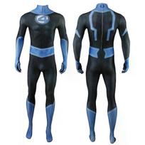 Fantastic Four Cosplay Costume Superhero 3D Printed Spandex Bodysuit Mister Fantastic Richards Zentai Outfit Halloween Costume 130 mėlyna
