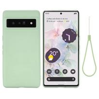 For Google Pixel 7 Pro Pure Color Liquid Silicone Shockproof Phone Case For Google Pixel 7 Pro žalia