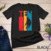10th Birthday Gift Ten Vintage Hockey Birthday 10 Year Old Unisex T-Shirt Mens Womens Tees Top S