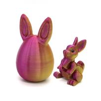 Exquisite Creative 3D Printed Rabbit Egg PLA Joint Movable Easter Decoration Cute Colorful Easter 3D Printed Easter Decoration