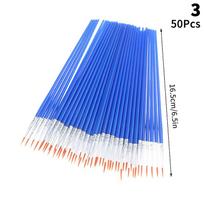 50Pcs Painting Brushes Set Art Round Oil Acrylic Watercolor Flat Hair Nylon Hair Paint Brush For Kids/Artists/Beginners/Student