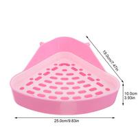 Pet Toilet Bunny Litter Box Triangle Rabbit Potty Training Tray Indoor Outdoor Pet Litter Rabbit Potty Bunny Toilet Box rožinė