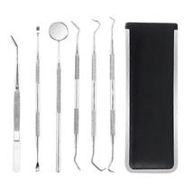 6pcs Dental Hygiene Tool Kit Instruments Dentist Tartar Scraper Scaler Calculus Plaque Remover Teeth Cleaning Oral Care Tool