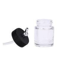 10 vnt Airbrush stikliniai buteliai Air Brush Bottle (Stiklainiai) su 30 laipsnių kampo adapterio dangteliu skaidri