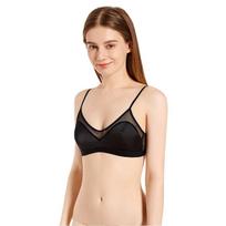 Sweet Pure Desire Mesh Transparent Underwear Women Without Steel Ring Comfortable Breathable Thin Section Underwear Bra S juoda