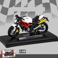 1/18 Scale Monster 795 Diecast motociklo modelio žaislas vaikams, mažiems berniukams, mergaitėms, dovanų kolekcija 1/18- 11.5x6x4.3cm balta