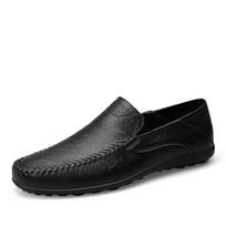 Vyriški PU odiniai laisvalaikio batai „Loafer Plus Size“ laisvalaikio batai vyrams 45 juoda