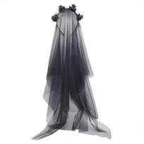 Funny Rose Headband Ghosted Bride Veil Bride Cosplay Costume Headwear Hair Accessories  Costume juoda