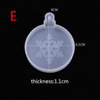 Christmas Tree Silicone Mold Snowflake Elk DIY Aroma Gypsum Plaster Silicone Mould Hanging Pendant Ornaments Epoxy Resin Molds gray