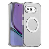 Skaidrus dėklas Google Pixel 9A dėklui Pixel 8 9 10 Pro XL Magnetinis adsorbcijos belaidžio įkrovimo dangtelis Google Pixel 9A dėklui Google Pixel 9 balta