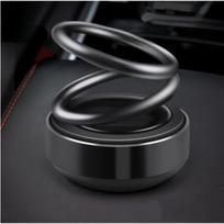 Solar Car Carrying Fragrance Air Freshener Perfume Double Ring Rotary Decoration Automobile Interior Air Outlet Diffuser Black+1 Fragrant