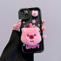 IPhone16 mobiliojo telefono dėklas Apple 15 Mielas Rubinas 12 Pilnas uždengimas 13 Animacinis 11 Pliušinis 14 Mažas bebras XR For iPhone 16