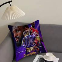Basketball Star L-LeBron J-James Cushion Cover Decorative Pillow Sofa Home Decor Case Pillow Cases 12x12Inch