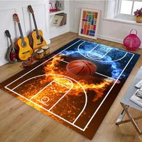 Basketball Court Carpet Basketball Area Rug for Bedroom Bedside Living Room Sofa Table Sport Theme Floor Mat Ball Games Doormat 40x60cm