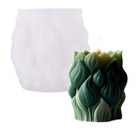 Flower Cylinder Candle Molds Castings Molds Epoxy Resin Molds Tulips Silicone Moulds Plasters Molds Decoration Molds
