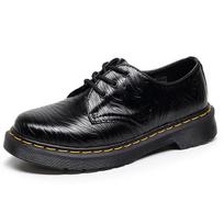 1 Low-top Martin shoes men's genuine leather zebra pattern large-size short boots round head casual non-slip leather shoes 39 juoda