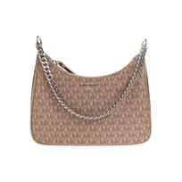 Michael Kors MK Jet Set Charm Monogram Zip Closure Chain Leather Tote Shoulder Bag Women bags Beige 32R3ST9C8B-CAMEL Basic Set (Bag+Dust Bag)