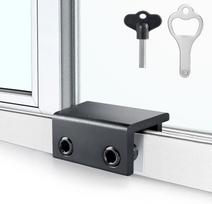 Window Locks,4 Pack Sliding Window Locks with Key for Vertical & Horizontal Sliding Windows Doors,Easv to Install,Adjustable Security Window Lock 4 Pack juoda
