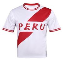 Amerikos taurė Peru futbolo marškinėliai Populiarus futbolo marškinėlis Kvėpuojanti futbolo apranga S balta