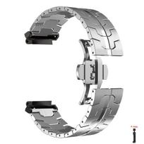 For Amazfit T-REX 2 Watch Strap Metal Stainless Steel Adjustable Band Bracelet For Amazfit t T-Rex3 /T-REX 2Ultra/T-Rex/T-RexPro for T-Rex sidabras
