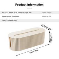 Beige Cable Management Box Cord Organizer With Lid For Desk Cable Organizer For Home Hides Wires Surge Protectors And Power smėlis