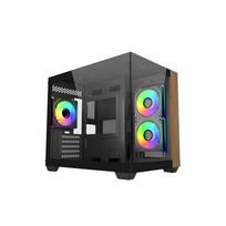 Cooler Master Elite 481 Wood (Black/holz, Tempered Glass x 2) | E481-KHNN-S00 | 4719512160817