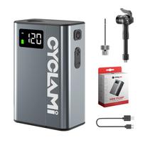 Ultralight Bike Air Electric Pump CYCLAMI E1 120psi Portable Pocket Tire Inflator For MTB Road Bicycle Motorcycle Aluminum Alloy Portable Pump