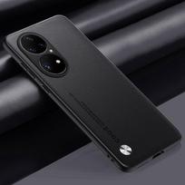 For Huawei P50 Pro Case Luxury PU Leather Phone Case For Huawei P50Pro Back Cover Matte TPU Silicone Shockproof Full Protection For Huawei P50 Pro juoda