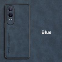 Skirtas OnePlus Nord CE 4 Lite Case Prabangus PU odinis telefono dėklas, skirtas OnePlus Nord CE4 Lite 5G Galinis dangtelis Matinis Silikoninis Apsauga For Nord CE4 Lite mėlyna