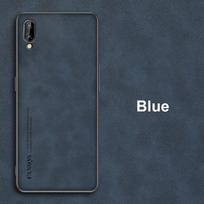 Luxury PU Leather Case For Vivo NEX S A Cover Matte Silicone Shockproof Protection Phone Case For Vivo NEX A 3 S 3S NEX3 Coque For Vivo NEX S mėlyna
