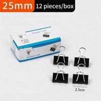 Securing Black Metal Binder Clips 25mm Paper Binding Paper Clip Binding Clips Stationery