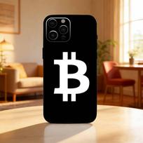 Bitcoin Phone Case For iPhone17,16,15,14,13,12 Plus,Max Soft Silicone Black Cover iPhone13PROMAX