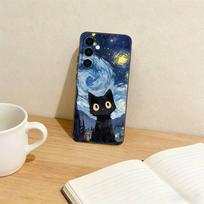 v-Van Gogh Funny Ca Phone Case For Samsung Galaxy A73,A72,A71,A70,A53,A52,A51,Others Soft Black Cover Samsung a72