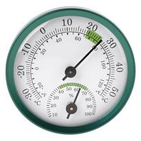 Indoor Humidity Monitor Double Pointer Hygrometer Outdoor Indoor Humidity Monitor For Humidors Greenhouse Garden Cellar Closet žalia