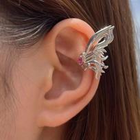 1Pcs Punk Darts Shape Chain Tassel Clip Earrings for Men Women Gothic Non Piercing Cartilage Ear Cuff Y2K Jewelry Gifts