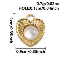 Multiple Geometric White Shell Charm Rectangle Round Love Heart Stainless Steel Pendants For Jewelry Making Necklace Accessories
