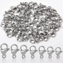 High Quality No Fade Stainless Steel Lobster Clasps Components DIY Jewelry Making Supplies Handmade Bracelets Necklace Findings 9mm