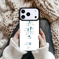 Maldives Map cell Magnetic Phone Case For iPhone 17 16 15 12 13 Pro Max 14 Plus 11 Hard Cover With MagSafe iPhone 14 Plus