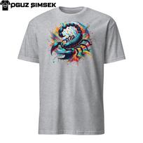 Colorful Scorpio Unisex T-Shirt Mens Womens Tees Top - Zodiac Graphic Tee - Vibrant Design! S