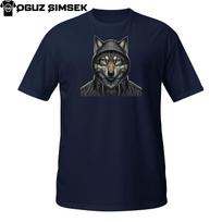Streetwear Wolf Hoodie Graphic T-Shirt Mens Womens Tees Top – Urban Alpha Animal Design Tee XL