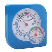 Mechanical For dial thermometer and hygrometer for garden and factory monitoring indoor outdoor temperature and humidity levels mėlyna