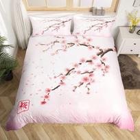 Japanese Style Bedding Set Traditional Kimono Motifs Comforter Cover Queen Size,Tokyo Duvet Cover Geisha Japan Asian Quilt Cover EU single(135x200cm) dramblio kaulas