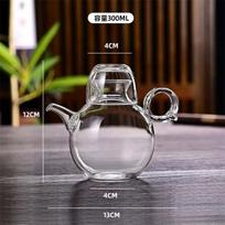300ml Imitation Song High Borosilicate Glass Teapot with A Cup Lid Household Brewing Flower Herbal Tea Pourer Green Tea Pot gryna