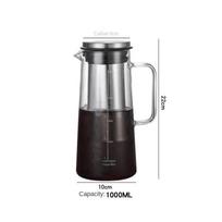 1000/1400ML Stiklinis šalto ruošimo kavos puodas su filtru 4-8 puodeliams Vandens butelis Išgautos espreso kavos ruošimo aparatas Sulčių virdulys namams